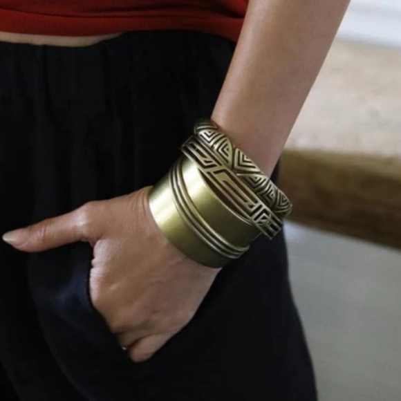 House of Harlow 1960 Jewelry - House Of Harlow 1960 Hera Bangle Oxidized Brss Copper Tone Original Pouch New